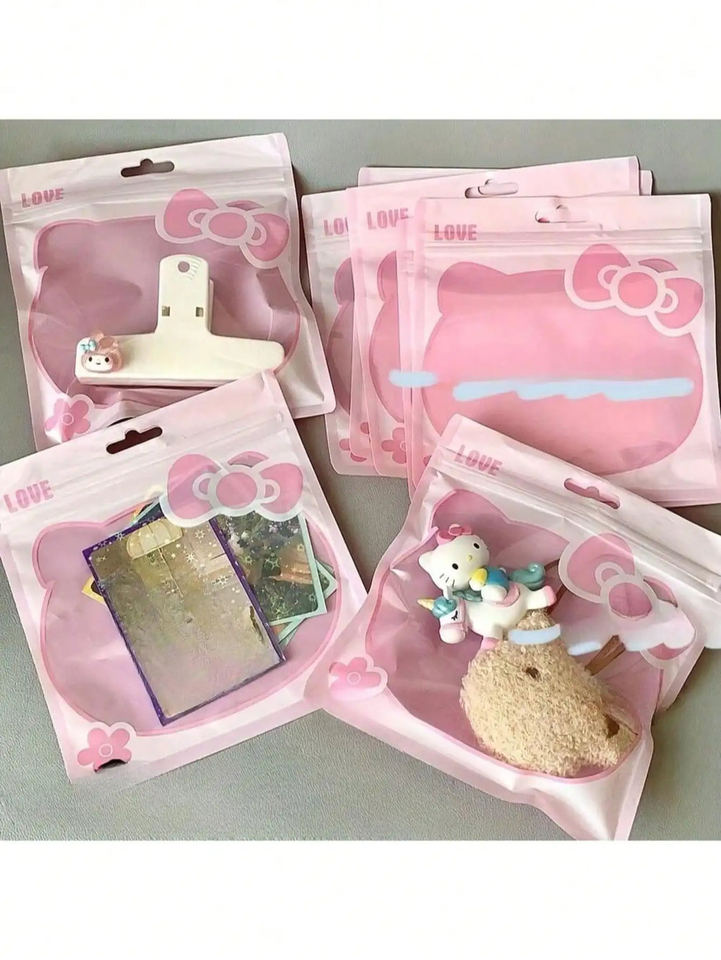 Jewelry Self Sealing Bag Cosmetic Storage Plastic Cartoon Nail Art Qme