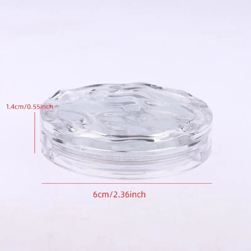Innovative Clear Wavy Blush Box Seamless Makeup Organization Powder Qme