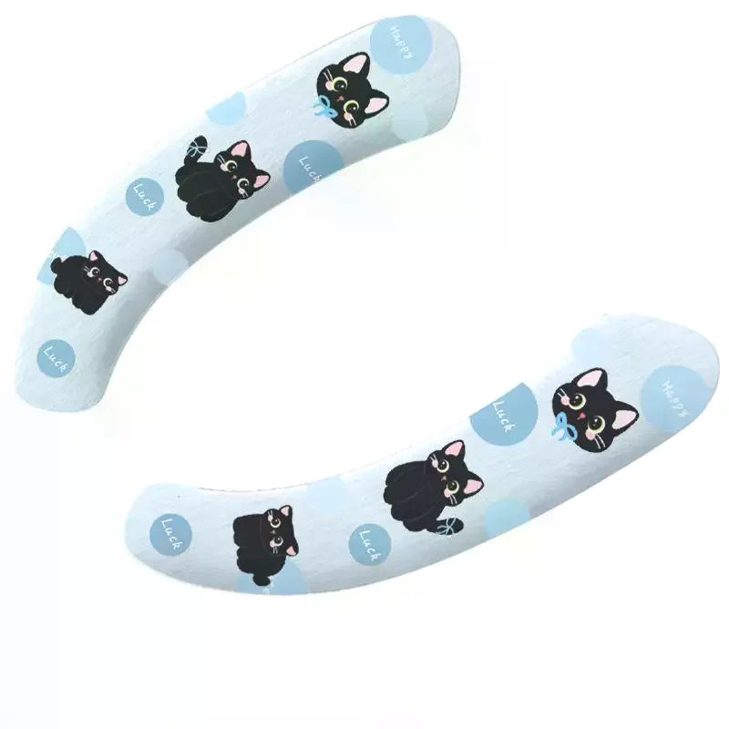 1 Pair Cute Black Cat Printed Soft Warm Toilet Seat Cushion Pads Fits Most Standard Toilets For Home Bathroom Use Qme