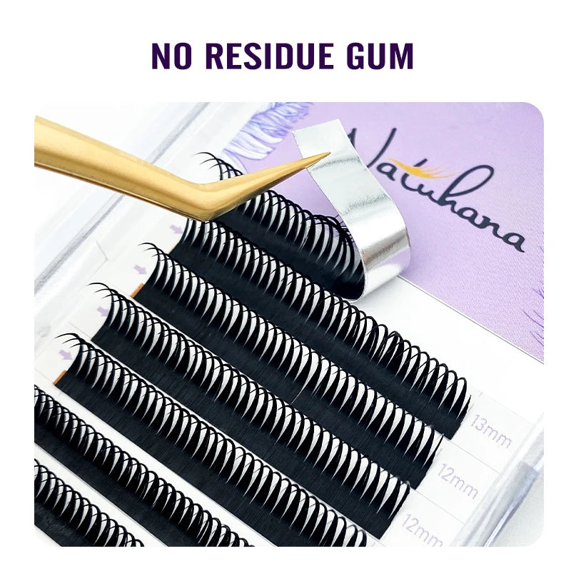 NATUHANA Wet Eyelash Extension Easy Grafting Lashes Manga Wispy Qme