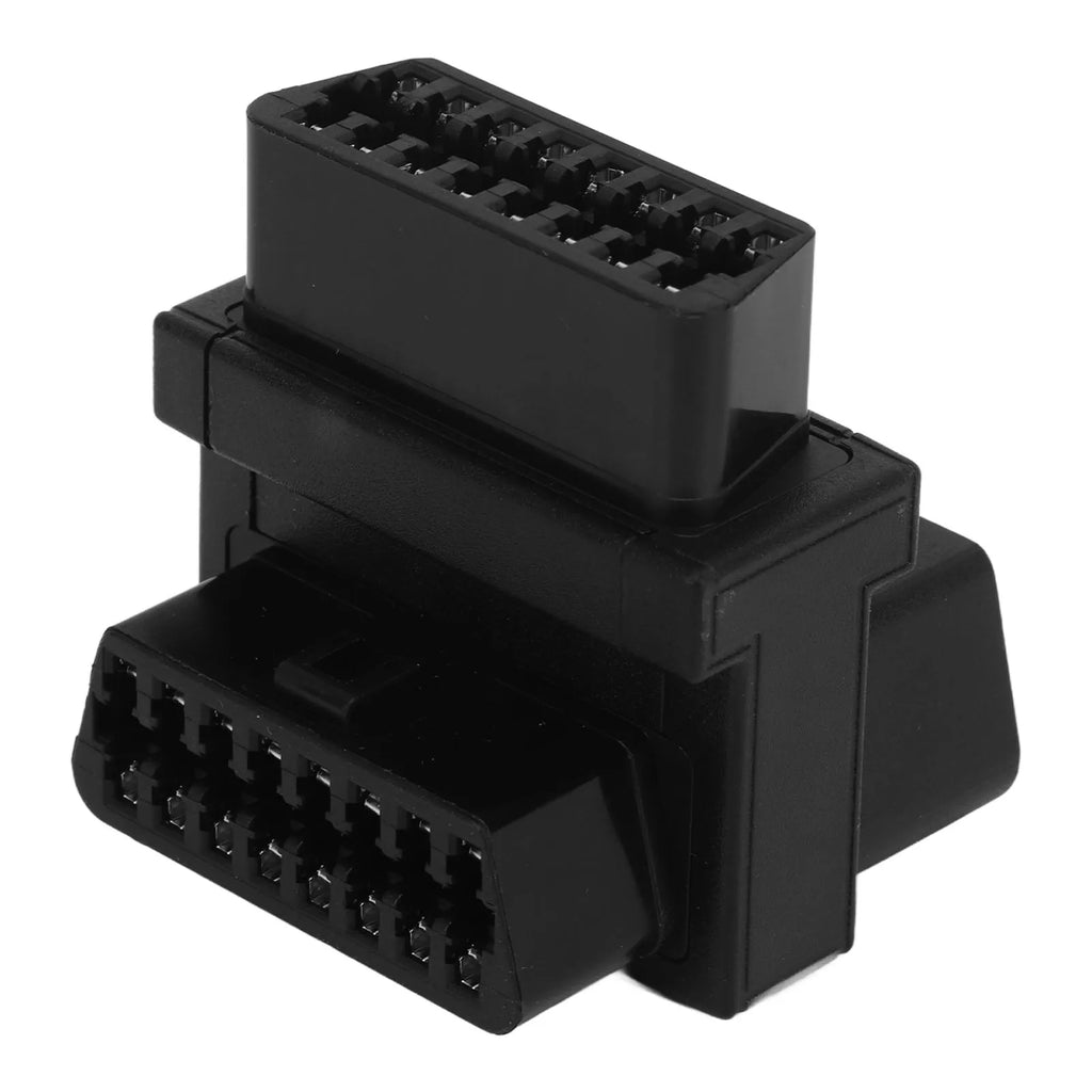 OBD Splitter Converter Anti Crack Portable 16 Pin OBD2 Adapter 16 Pin Male To 2 Female for Diagnostic Extender Qme
