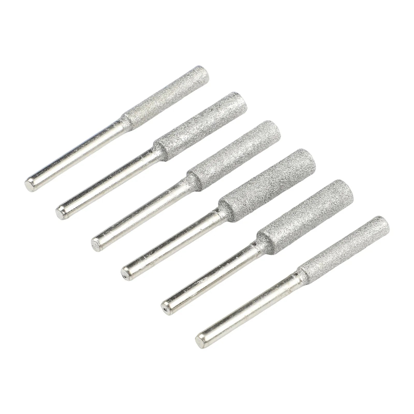 6pcs/set Silver Chainsaw Sharpeners 4mm /4.8mm/ 5.5mm Burr Chainsaw Head For Sharpening Polishing Engraving Grinding Tool Qme