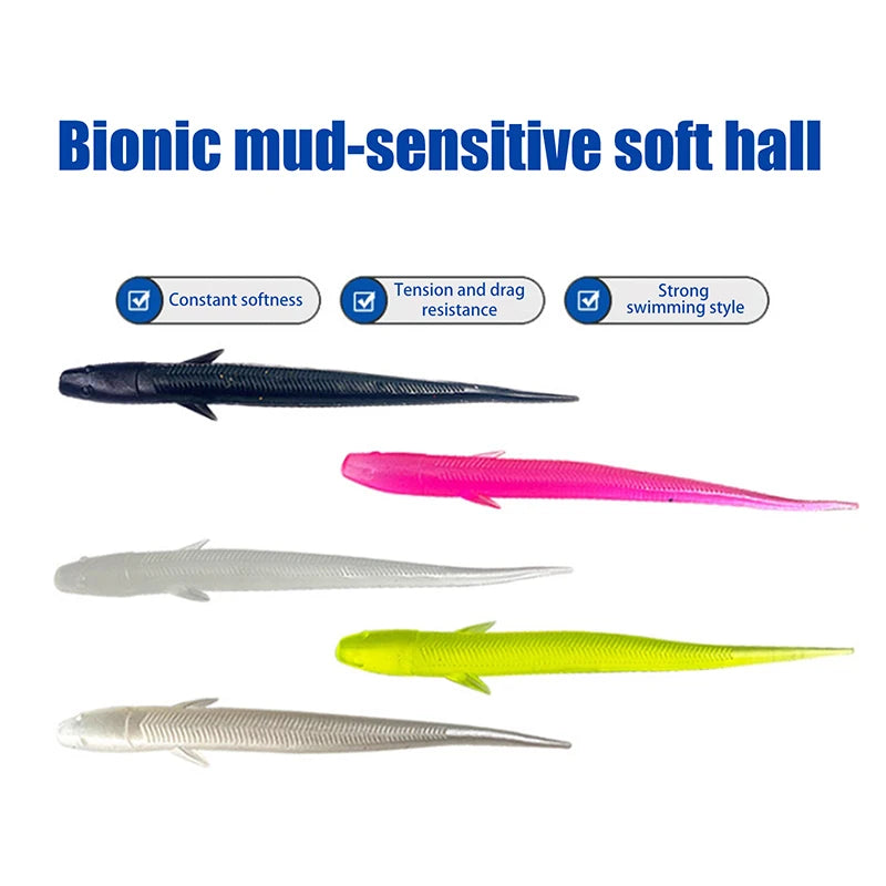 Bionic Small Fish Silicone Soft Fishing Lure Artificial Loach Bait Qme