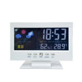 Humidity Meter Multi-functional Weather Station Clock Thermometer Qme White