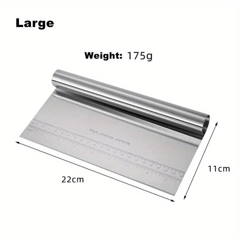 Stainless Steel Dough Chopper Bench Scraper Pastry Cutter Qme Large