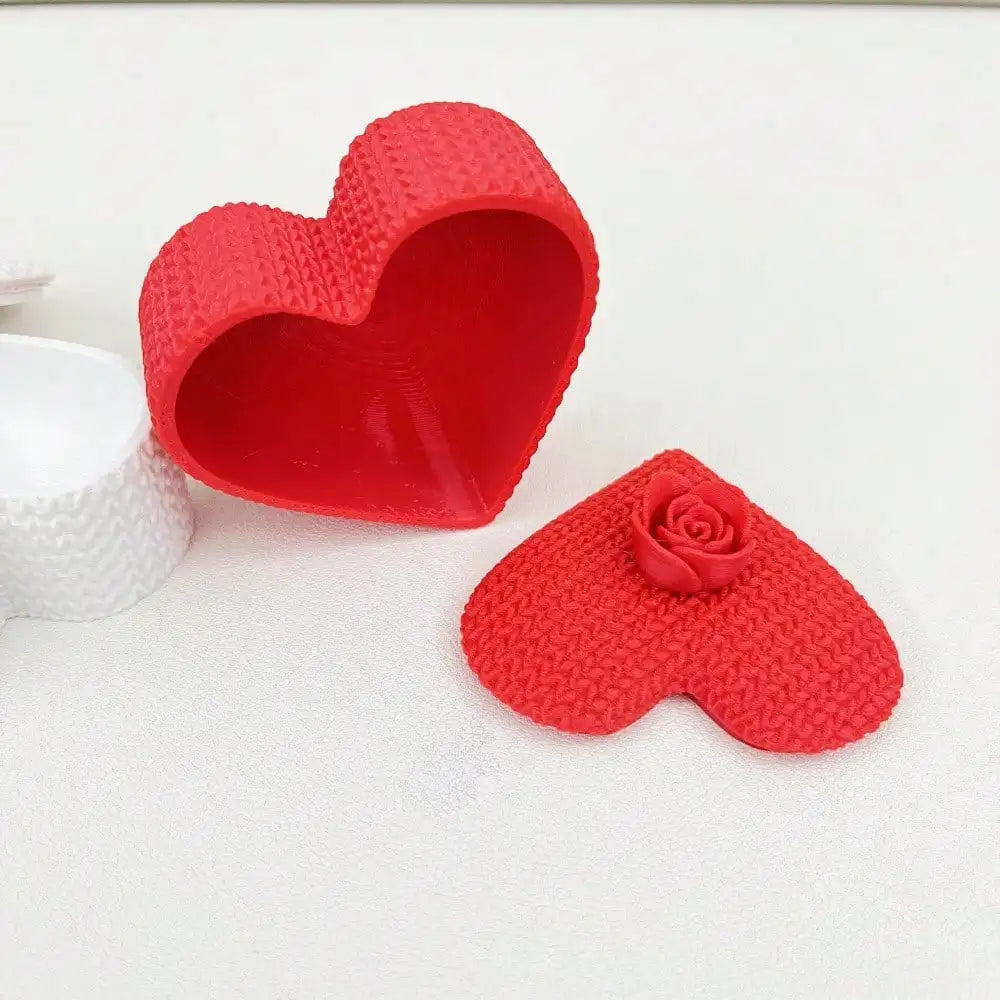 3D Printed Love Storage Box Flower Lid Beautifully Shaped Can Be Used Qme
