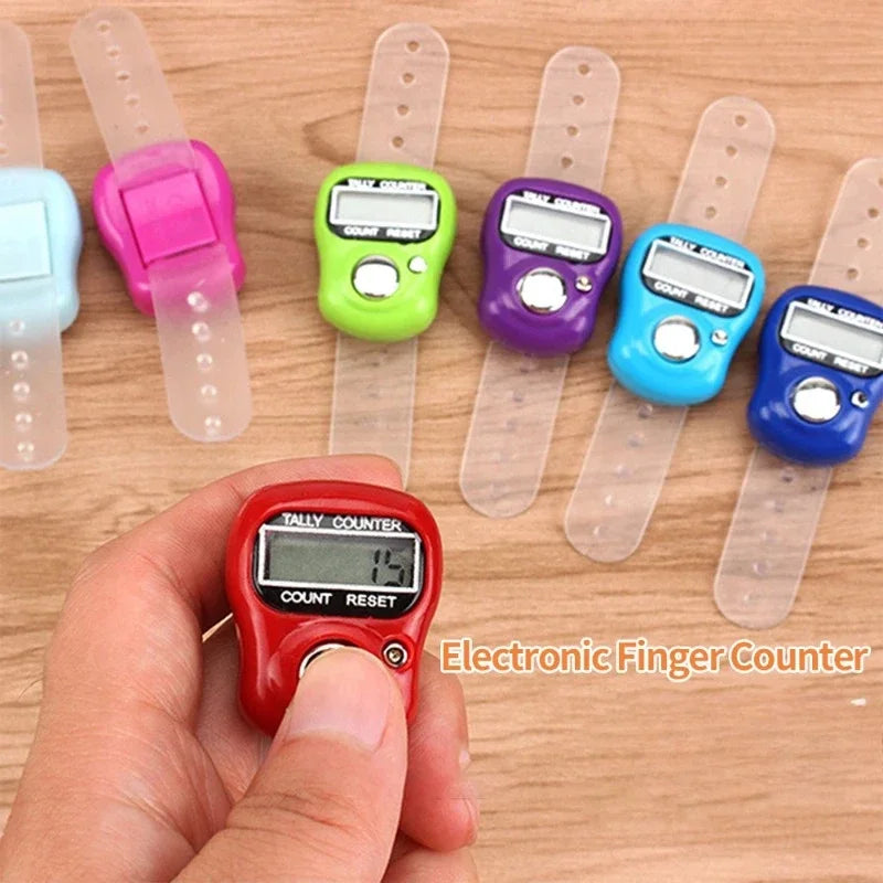 Mini Finger Counter Islamic Bead 5 Digital LED Electronic Handheld Tally Counter Clicker Counter Ring Qme