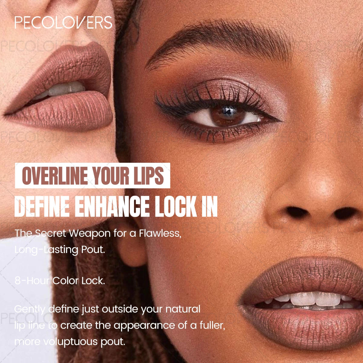 1PC Lipliner Lipstick, Plump and Charming Lips, Nude Brown, with A Variety of Makeup, Lip Cosmetics Qme
