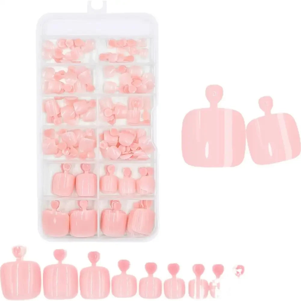 Solid Colored Toe Armor Toenails Feet Artificial Nails Nails Cover Toe Solid Fake False Color False Patch Toenails Full Nai M5T0 Qme I CN