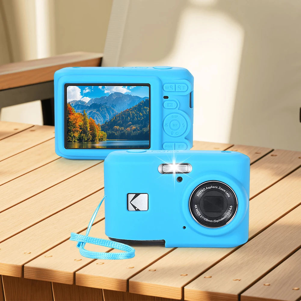 For KODAK PIXPRO FZ45 Slim Fit Camera Bag with Lanyard Lightweight Camera Sleeve Wear Resist Outdoor Travel Camera Protect Case Qme