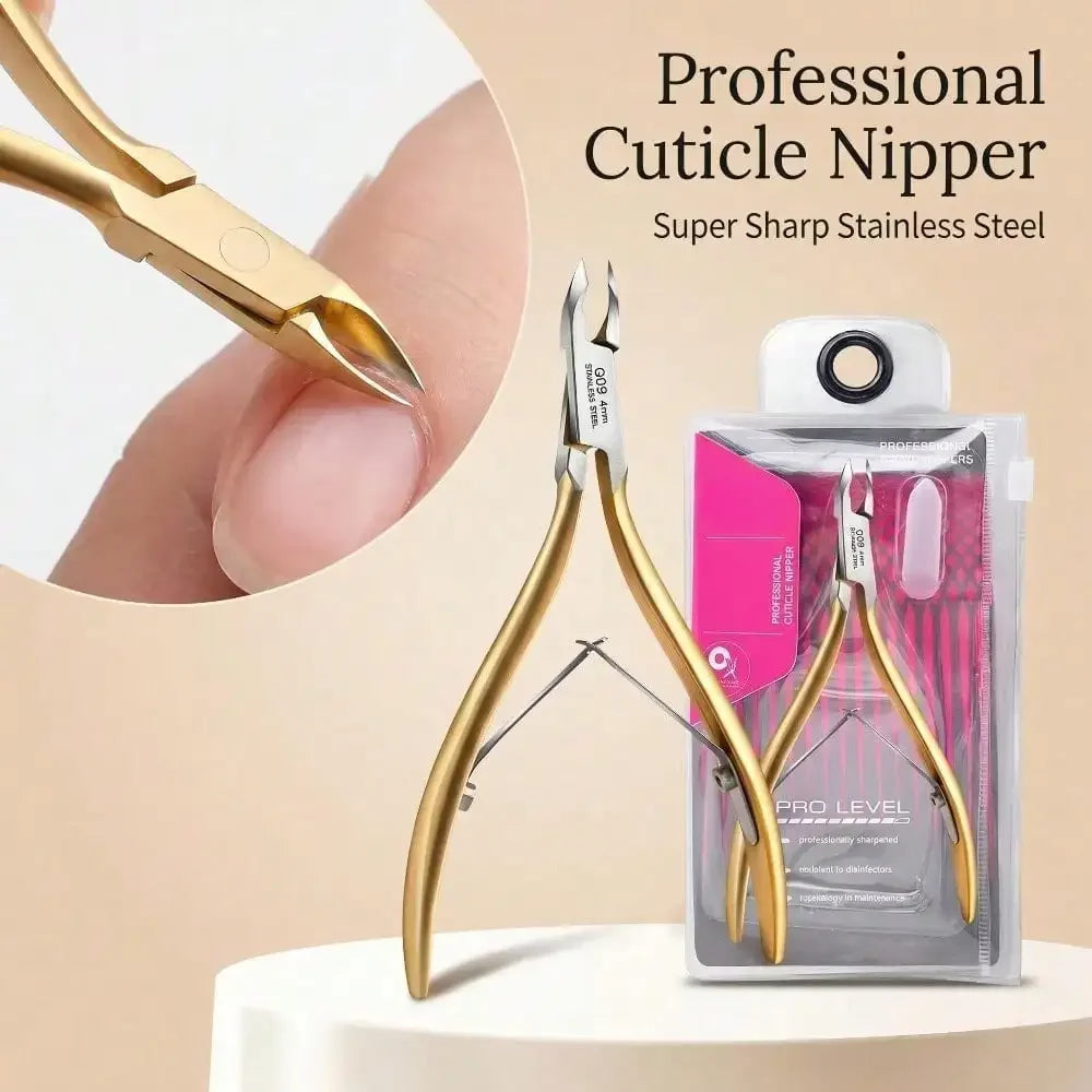 Portable Stainless Steel Nail Clippers Curved Cuticle Trimmer Qme