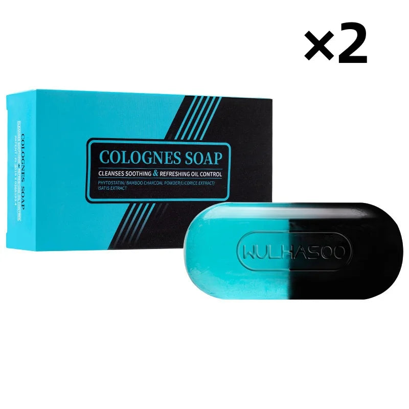Two-tone Cologne Perfumed Handmade Essential Oil Soap Long-lasting Qme Soap-2pcs