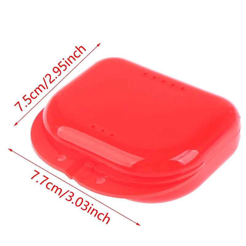 Denture Storage Box Dental Retainer Orthodontic Mouth Guard Container Qme
