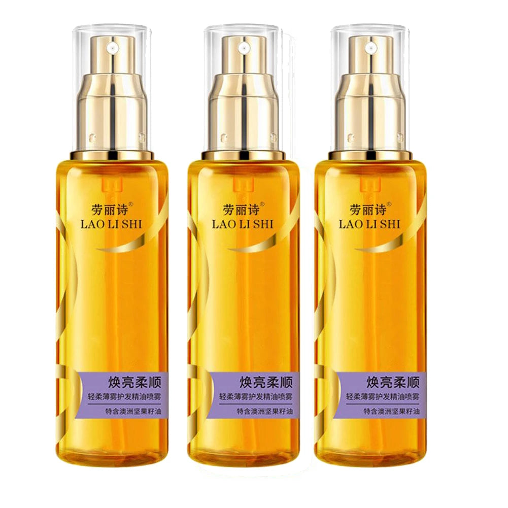 1 2 Shine Hair Serum Dry Lightweight Oil Hydrating Mist Split Ends Qme 3PCS