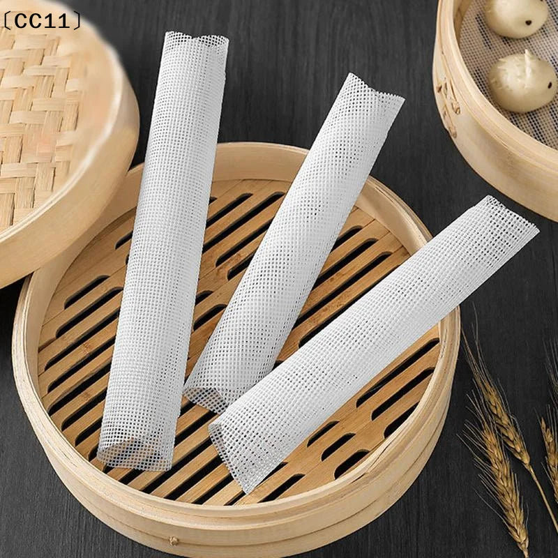 Reusable Silicone Non-stick Steamer Cloth Liners Round Steaming Mat Qme