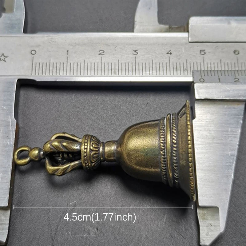Brass Handicraft die-casting Drop Bell Key Car Button Wind Bell Tibetan Bronze Bell Creative Gift Home Decoration Accessories Qme