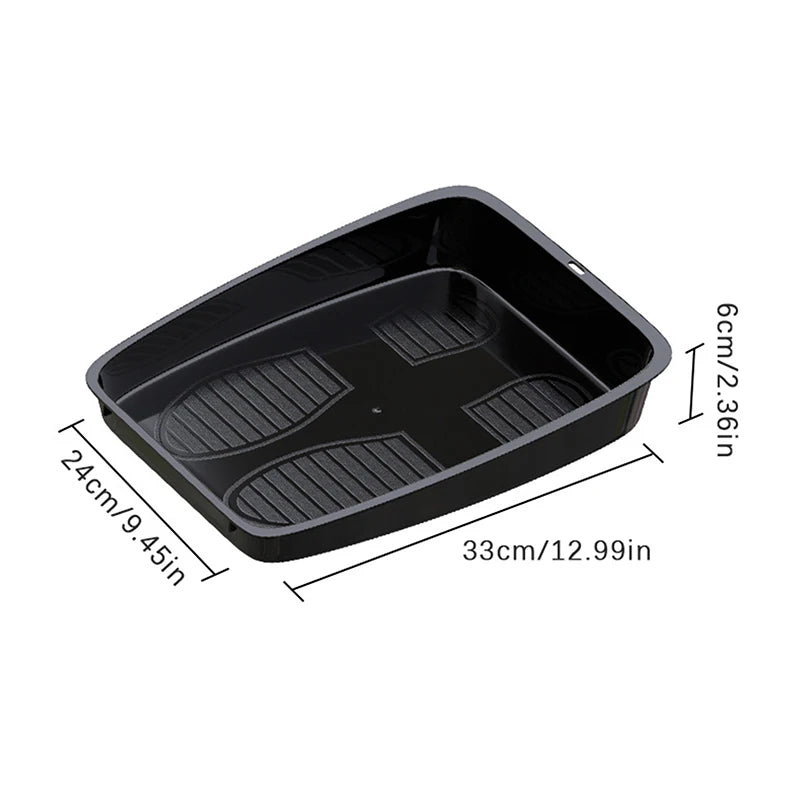 .Car Shoes Storage Tray Interior Multifunctional Durable Accessory Tidying Vehicle Organizer Under Seat Container Box. Qme