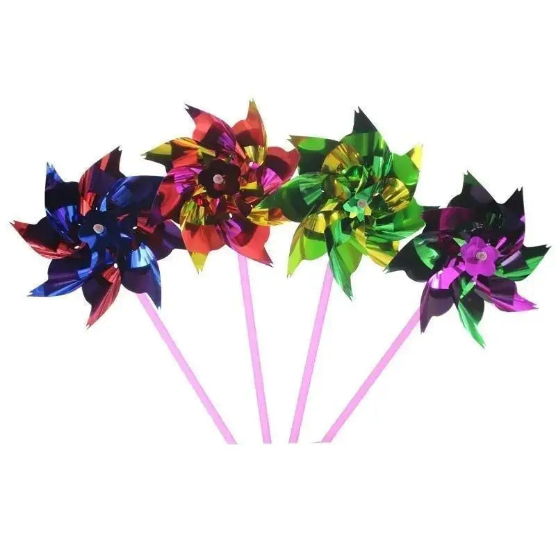 Plastic Windmill Pinwheel Wind Spinner Children Toys Garden Lawn Qme