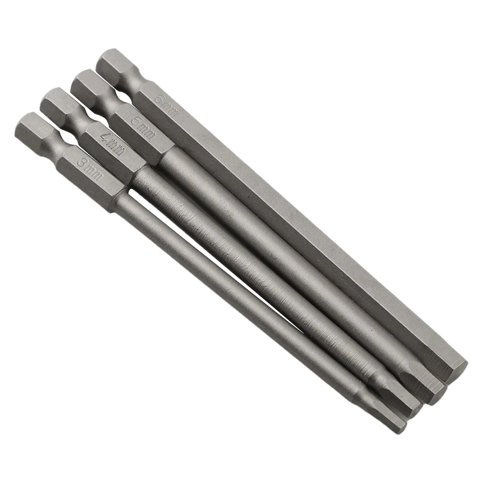 4pcs 1/4 Hex Shank 100mm Long Screwdriver Bits Kit For Torx/Hexagon/Cross/Slotted Hand Tools Qme