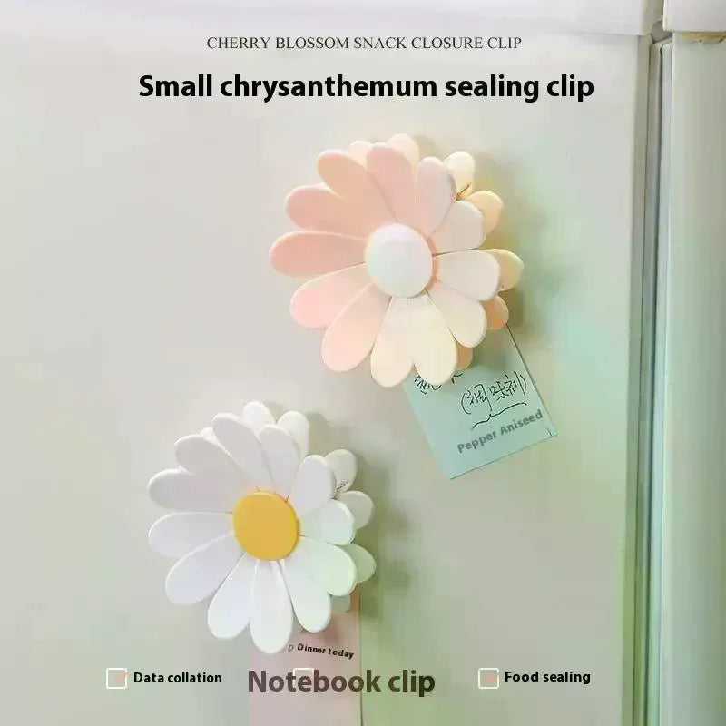 Flower Magnetic Clip Creative Kitchen Gadget Multifunctional Snack Sealer Food Storage Unique Petal Clip Cute Home Fridge Magnet Qme