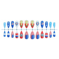 American USA National Team Sports Fan High Class Almond False Press On Nails US National Flag Themed Decorative Artificial Nail Qme 1pcs