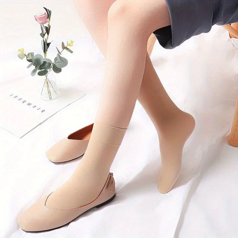 10 20Pairs Solid Crew Comfy Women Socks-breathable Mid-tube Soft Qme