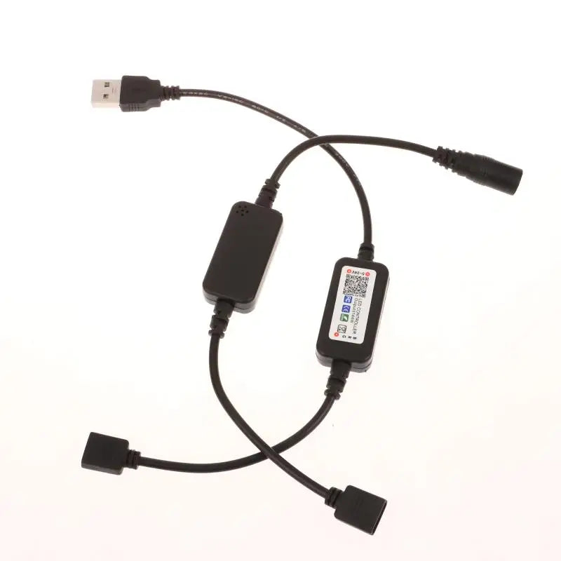 RGB Colorful LED Light Strip Connector APP Control DC USB 5V-24V Qme