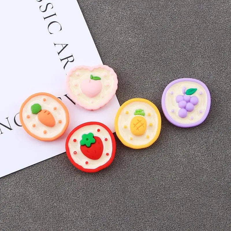 5pcs Fruit Cartoon Resin Flatback Diy Phone Case Charms Resin Accessoreis Diy Jewelry Craft Decoration Accessories Qme