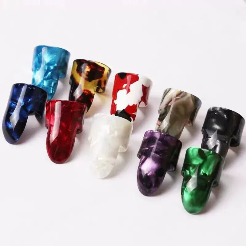 4Pc/Set Guitar Part Finger Picks Guitar Picks Pickup Guitar Bass Fingerstyle Thumb Plectrums Pick Plectrum Guitar Strap Accessor Qme