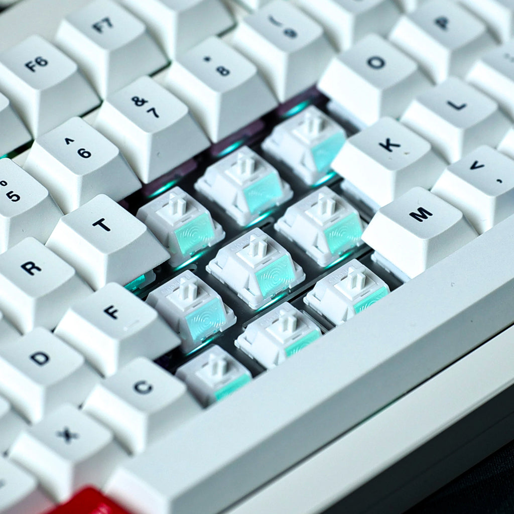 Chosfox& HMX White Fox Linear Switch V2 45g/55g Mechanical Keyboard Linear Switch HiFi Sound RGB Gaming Hot Swap Custom Switch Qme