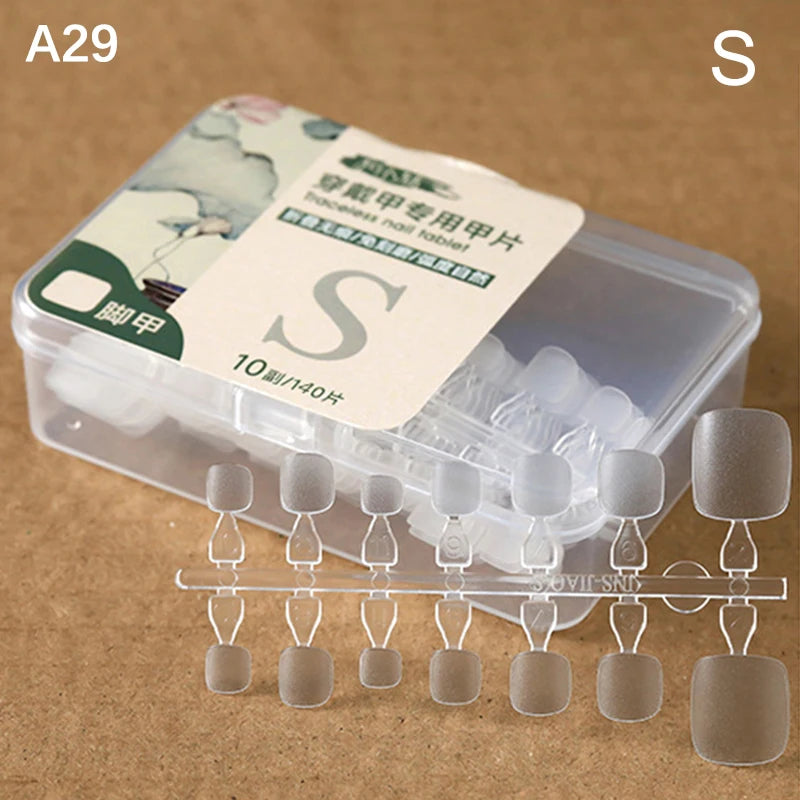 Box False Nails Press Coffin Artificial Clear Fake Nail Tips Qme A29
