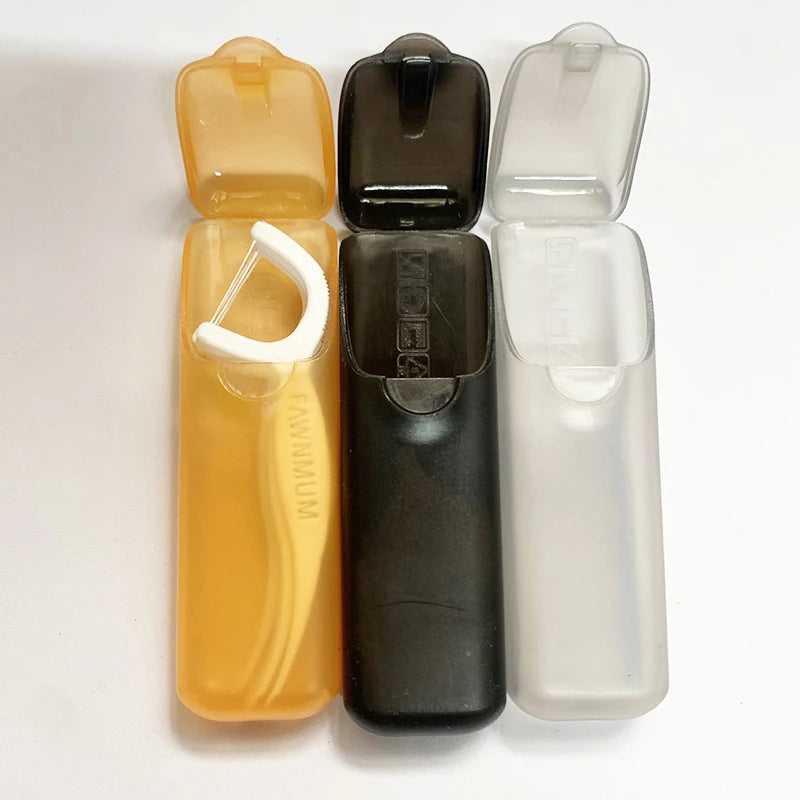 Portable Small Toothpick Case Mini Storage Boxes Holder Lid Home Qme