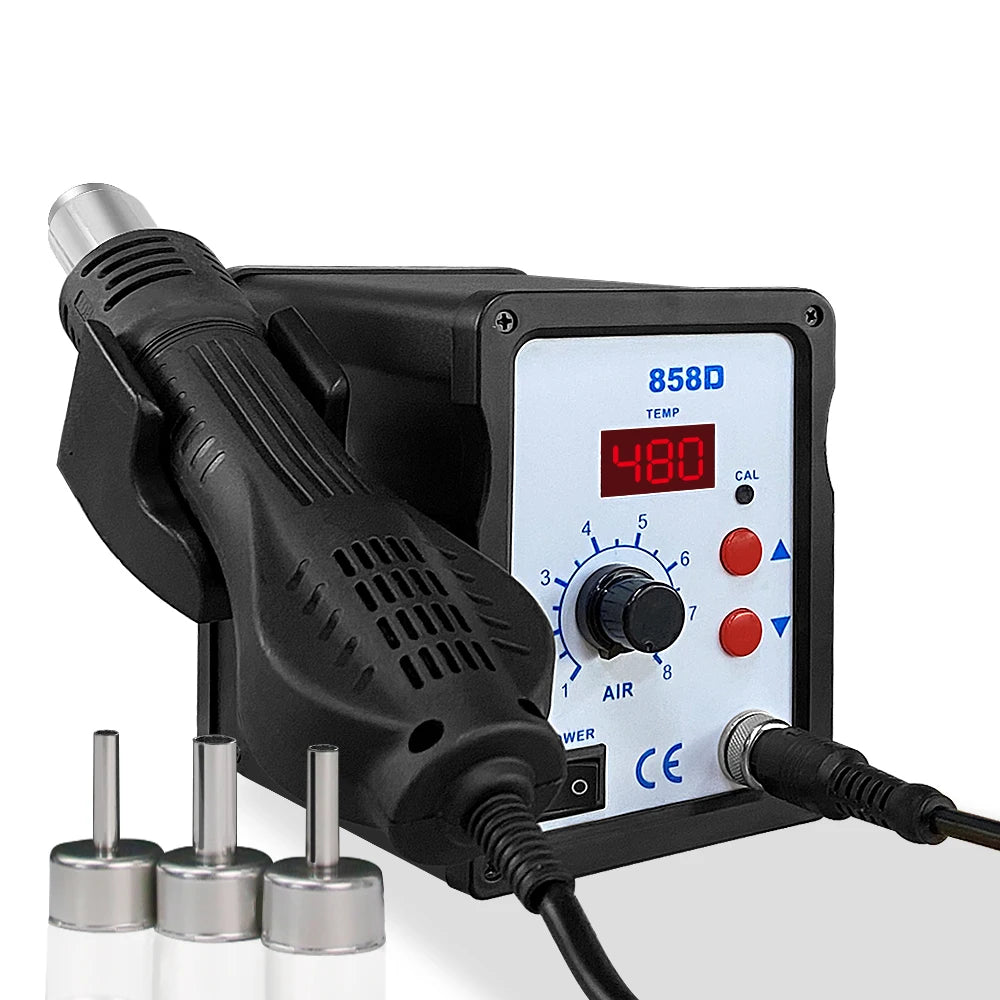 858D Air Gun BGA Soldering Rework Station Blower Hair Dryer Hairdryer Qme