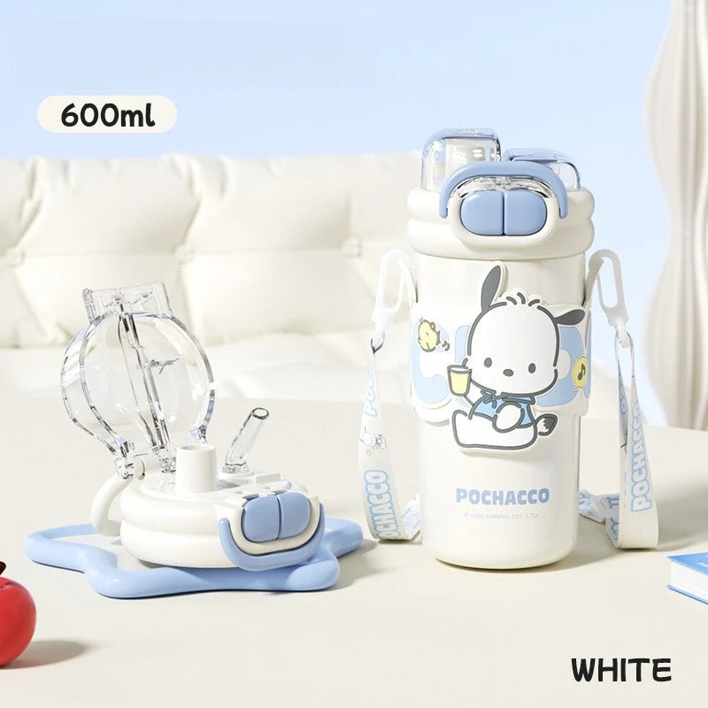 Kuromi Large-Capacity Insulated Cup Stylish New Model Insulated Straw Water Cup Student Water Bottle Qme 5