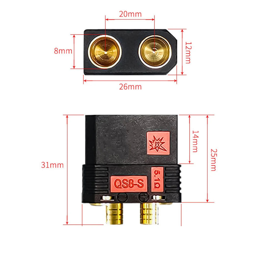 QS8-S Battery Resistant Connector Male Female Anti-static Energy Qme B