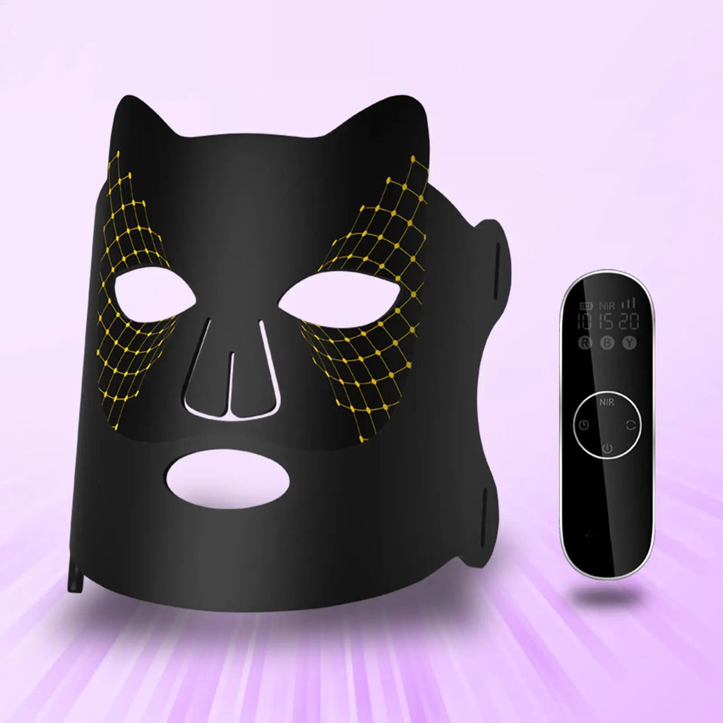 4 Colors Photon Silicone Face LED Mask Anti-aging Rejuvenation Qme