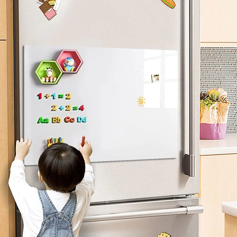 Magnetic White Board Sticker Removable Wall Dry Erase Board Whiteboard Stick on Wall for Teaching Training Office and Home Use Qme