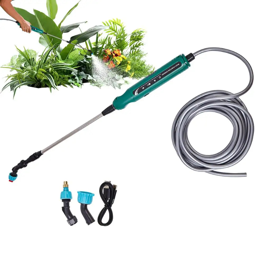 Electric Watering Wand Portable Handheld 2000mAh With Hose Portable Watering Sprayer Wand For Lawn Yard Patio Outdoor Flower Bed Qme 3 meters China Mainland