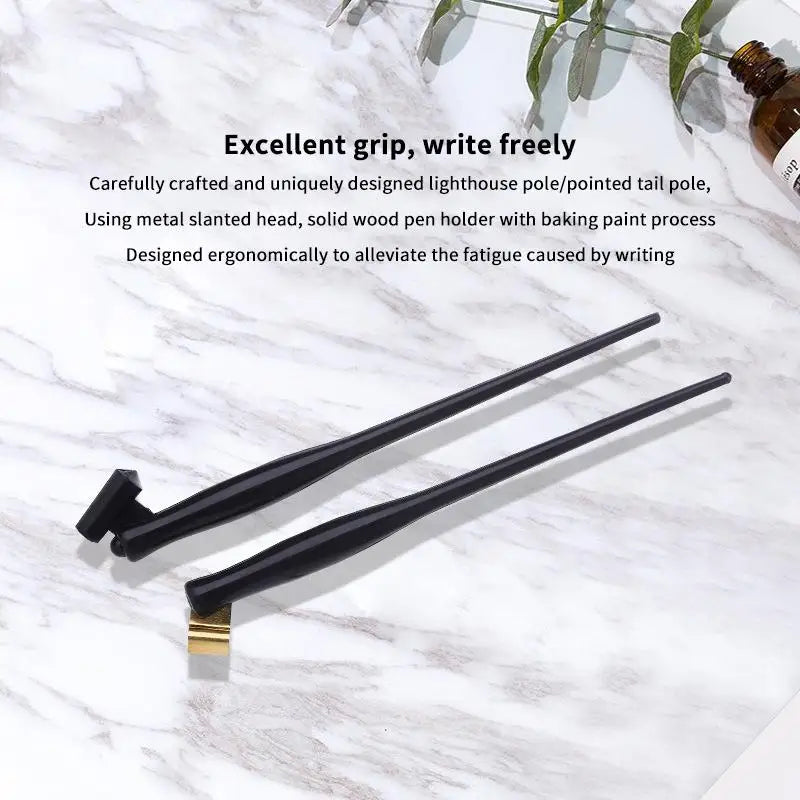 Oblique Dip Pen Holder English Writing Art Drawing Calligraphy Nib Qme