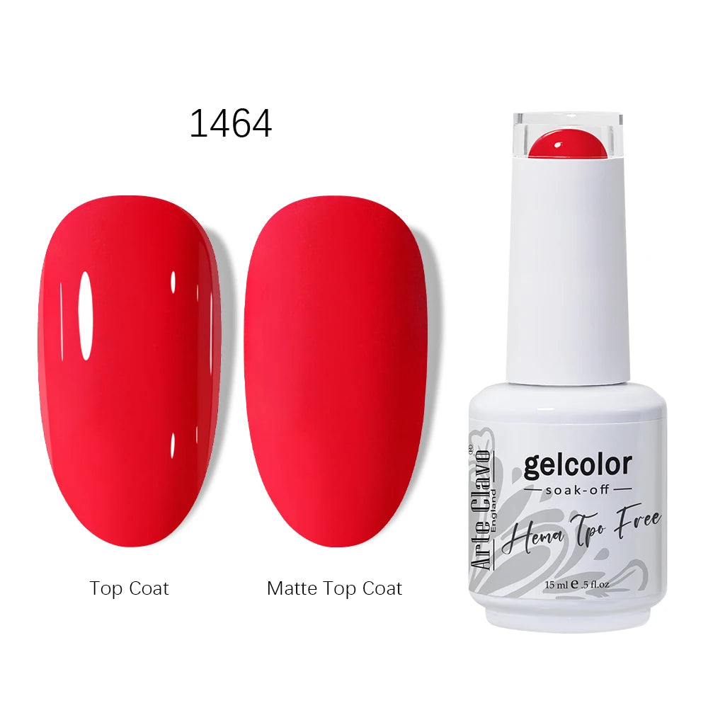 Arte Clavo Red Series Gel HEMA TPO Nail Polish Winter Dark Art Qme 1464