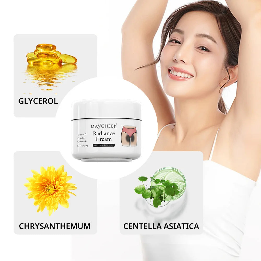 Whitening Cream Private Parts Underarm Bleaching Serum Whiten Butt Knee Brighten Inner Thigh Intimate Parts Dark Remove Melanin Qme