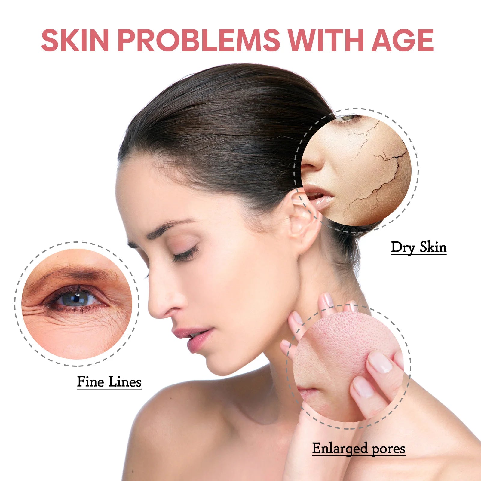 5 In 1 Facial Care Serum Brighten Skin Tone Fade Acne Scars Shrink Pores Face Moisturizing Essence Nicotinamide Brightening Oil Qme