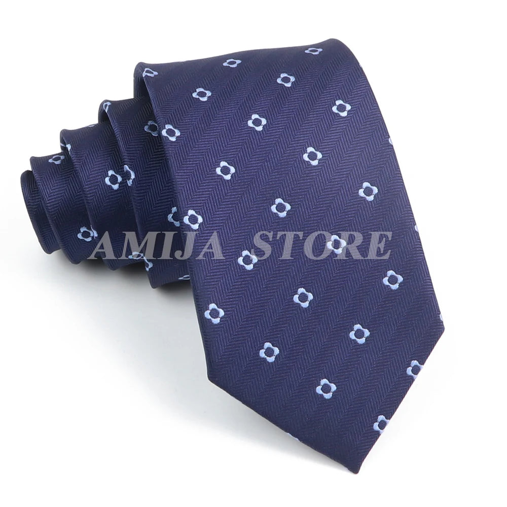 Tie Men Gravatas Wholesale Fashion Woven Luxury Necktie Dark Grey Dot Qme 23 China Mainland