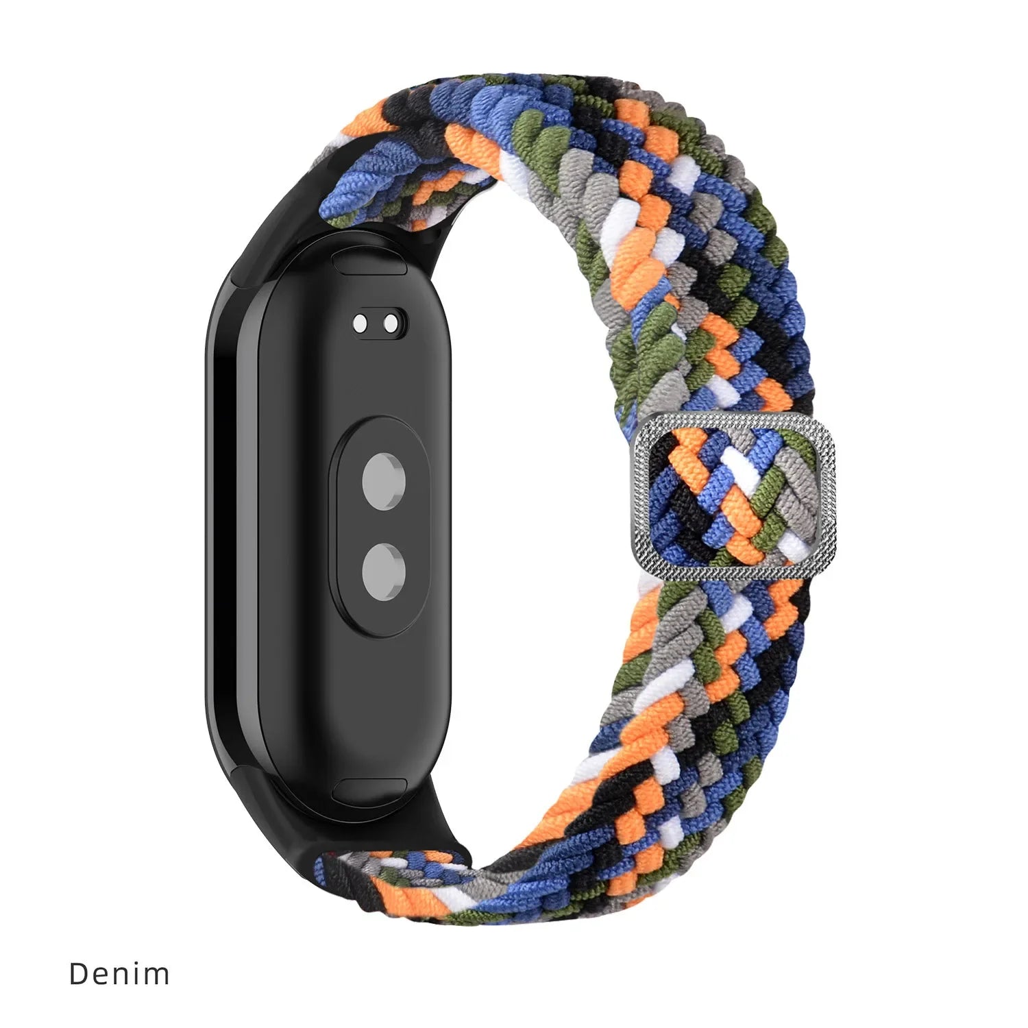 Elastic Nylon Adjustable Watchband for Xiaomi Mi Band 8 / NFC Replacement Bracelet Men Women Sport Strap Qme Denim