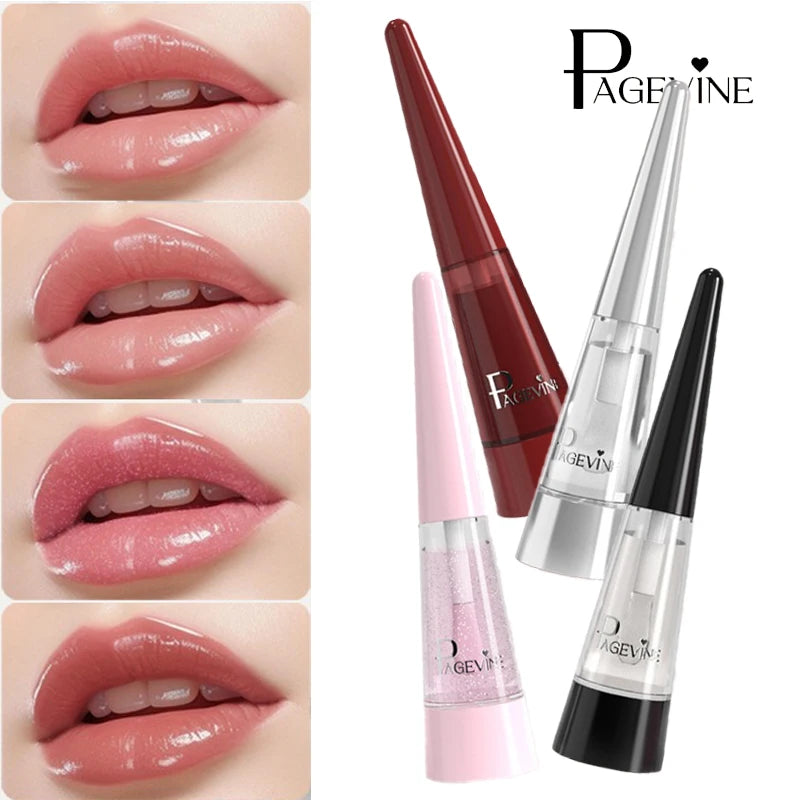 Exfoliating & Plumping Lip Oil, Removes Dead Skin for Smooth Plump Lips, Glass Shine & Hydrating, Lasting Gentle Lip Treatment Qme