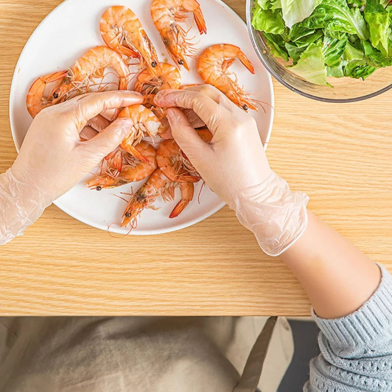 Box Latex Gloves Transparent Non-slip Acid Work Safety Food Grade Qme