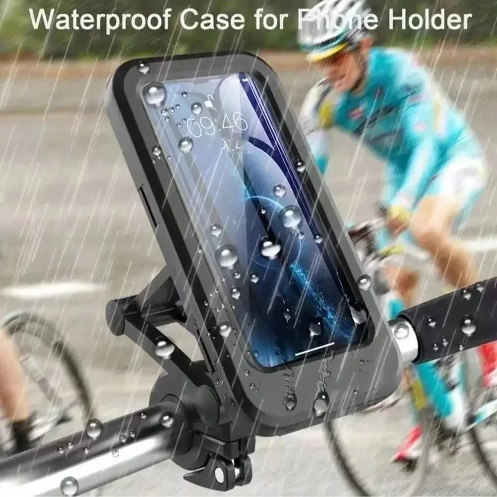 Waterproof Motorcycle Mobile Phone Holder Adjustable 360° Rotating Waterproof Anti-Shock Bike Phone Holder Magnetic GPS HolderAV Qme