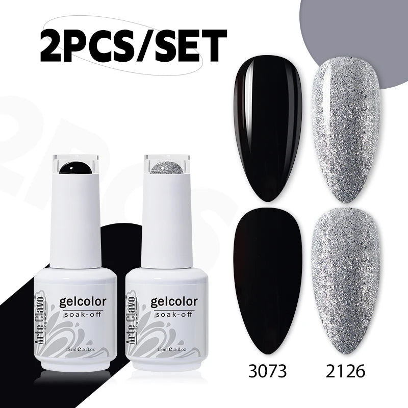 Arte Clavo Gel Nail Polish Base Primer Coat Mix Manicure Semi Qme 3073-B-2126-B