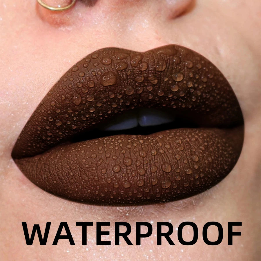 Matte Waterproof Lip Gloss Lasting Liquid Lipstick Velvet Sexy Glaze Qme