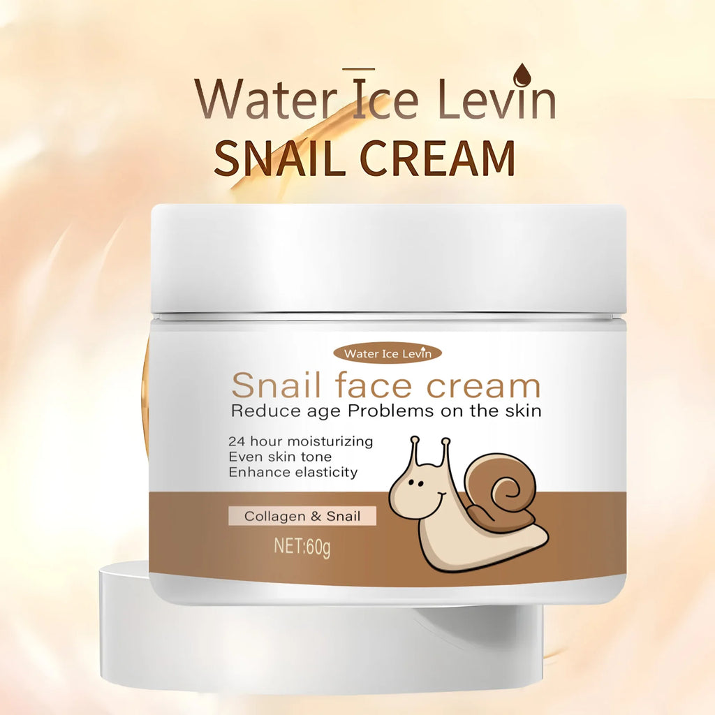 Snail Face Cream with Collagen & Retinol - 24H Moisturizing, Evens Skin Tone & Boosts Elasticity, Reduces Signs of Aging Qme